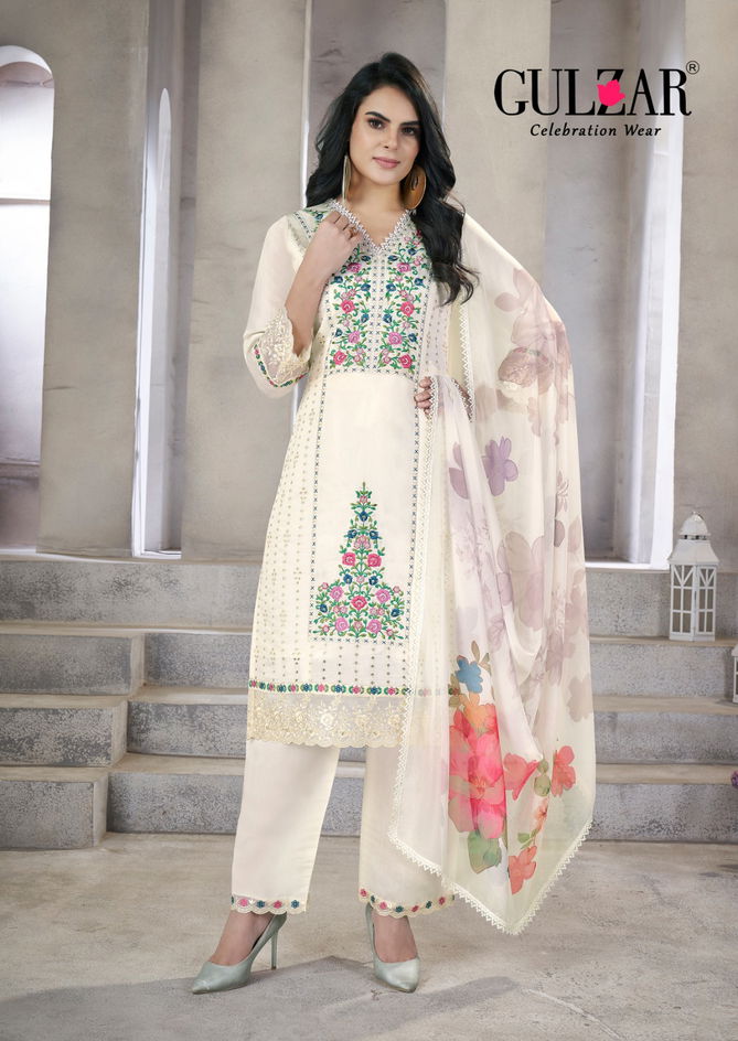 Zohra Gulzar Viscose Roman Silk Kurti Plazzo With Dupatta Wholesale Online