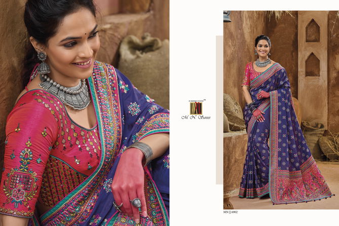 Kachhi Work Vol 4 By MN Banarasi Silk Saree Wholesale Price In Surat