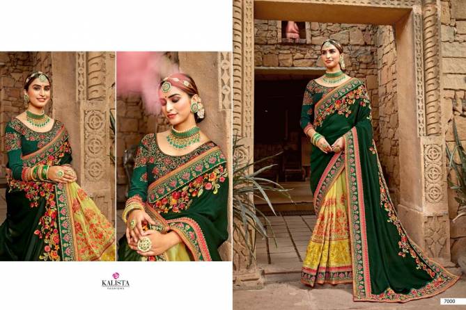 Kalista Khwaab 17 Wedding Wear Embroidery worked Latest Designer Heavy Saree Collection
