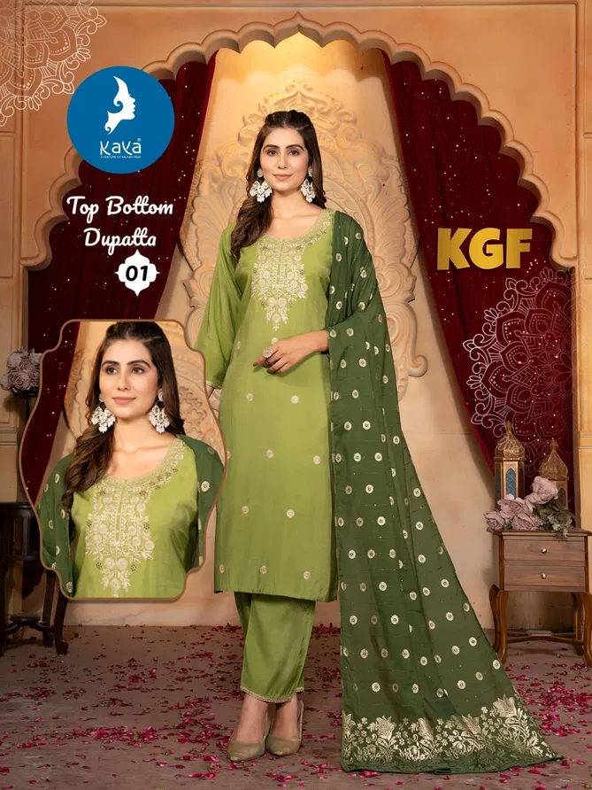 Kgf By Kaya Roman Shimmer Kurti With Bottom Dupatta Orders In India