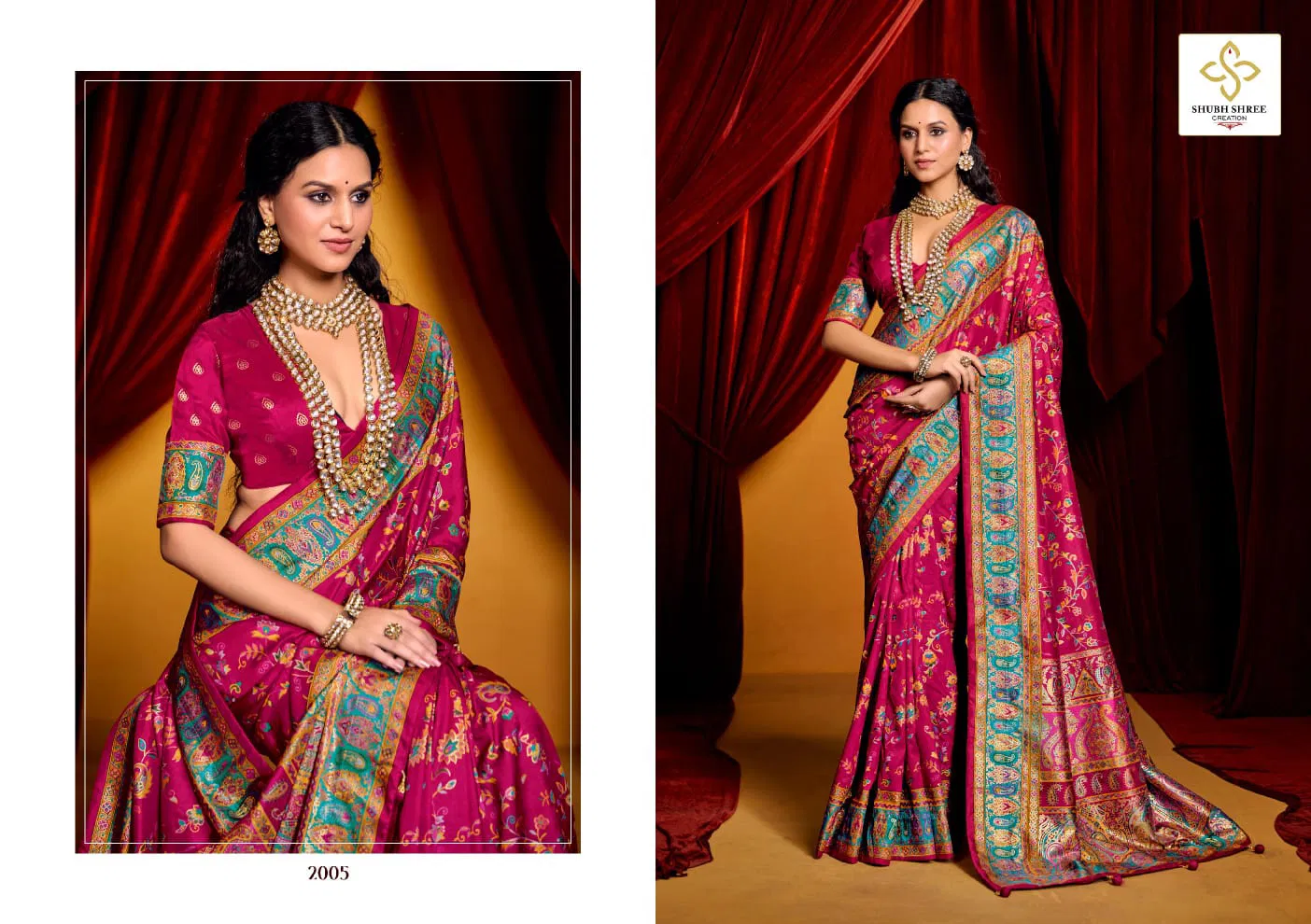 Pashminna Vol 2 By Shubh Shree Tusser Silk Designer Saree Orders In India