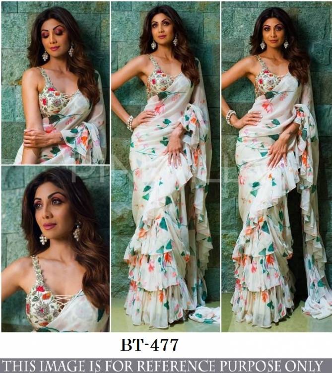 BT 477 Latest Heavy Designer Party Wear Stylish Look  Saree Collection 