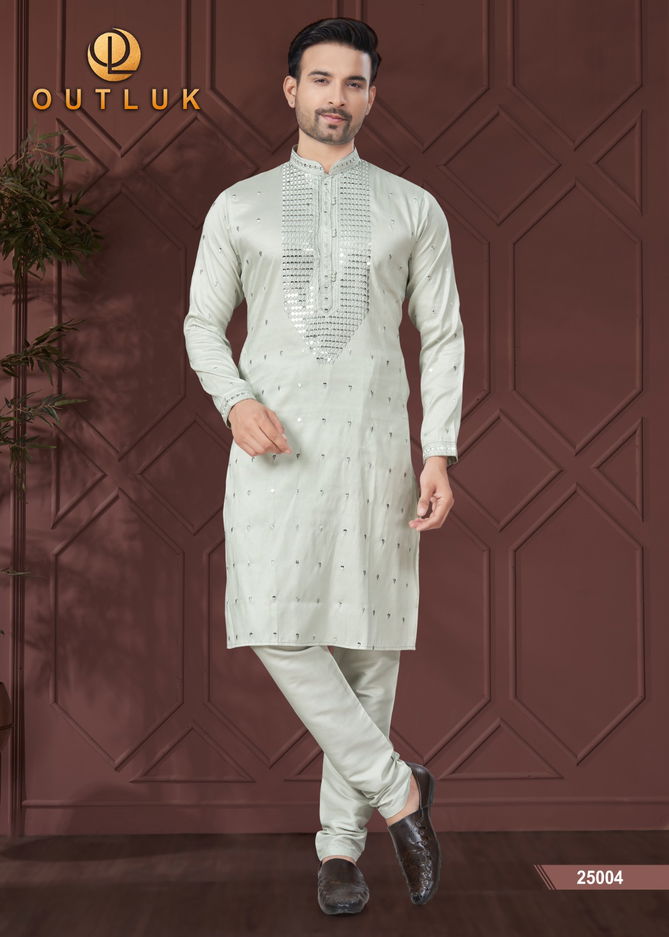 Outluk Wedding Collection Vol 25 Silk Mens Kurta Pajama Wholesale Online