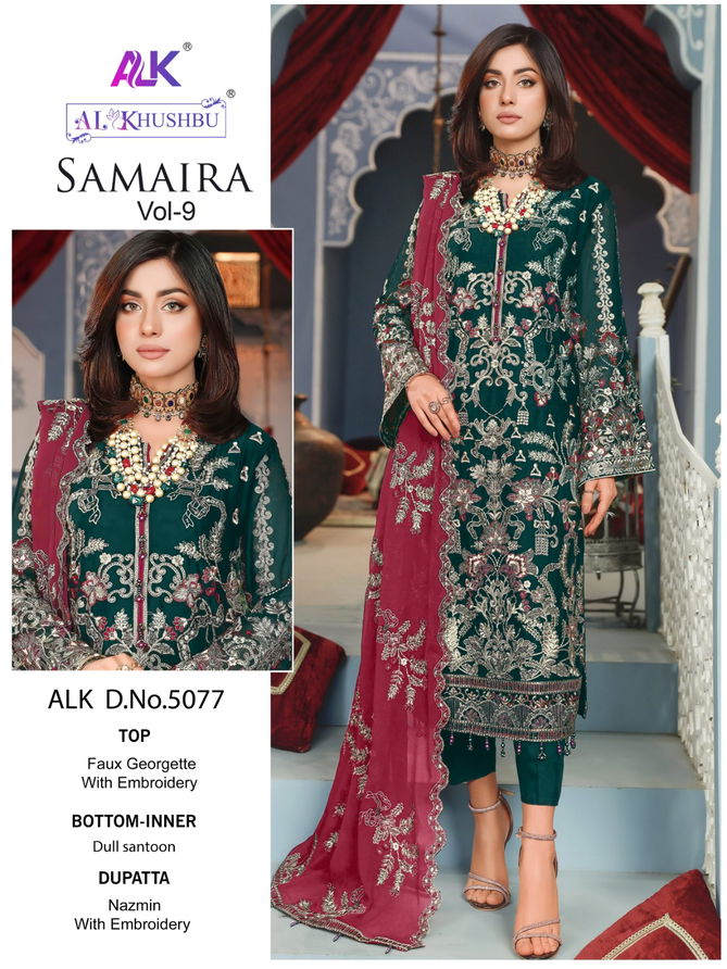 Samaira Vol 9 By Al Khushbu Georgette Pakistani Suits Wholesale Shop In Surat
