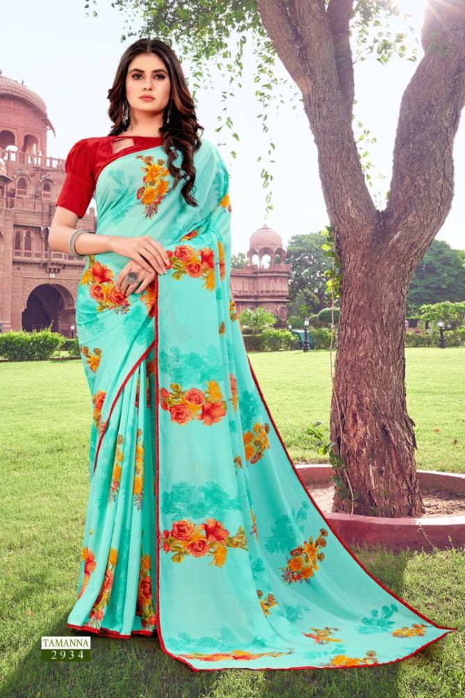 Rajyog Tamanna 3 Renial Printed With Lace Border Casual Wear Saree Collection
