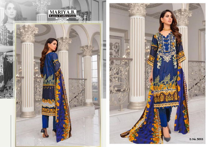 Mariya B 5 Latest Fancy Designer Karachi Cotton Printed Readymade Dress Collection
