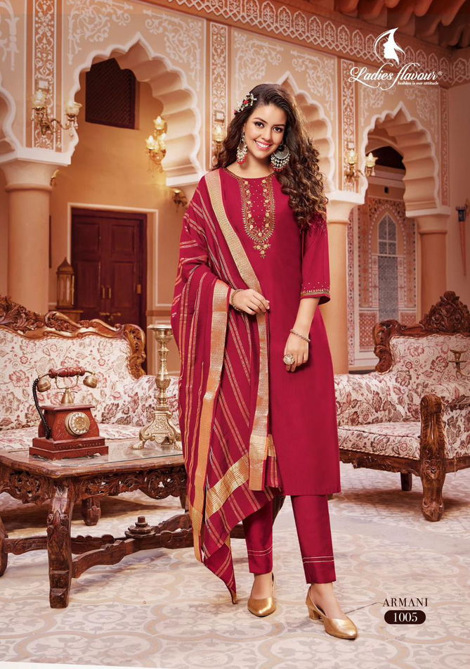 Armani By Ladies Flavour Viscose Readymade Suit Catalog