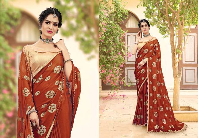 Ynf Charumitra Sequence New Designer Exclusive Wear Chiffon Saree Collection