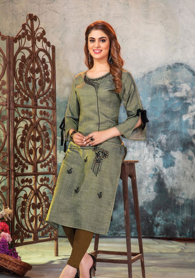 wanna sirat latest designer collection ethnic wear rayon embroidery work straight kurtis 