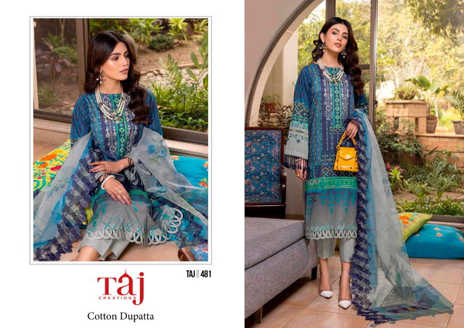 Taj 480 And 481 Cotton Pakistani Suits Wholesale Clothing Distributors In India
