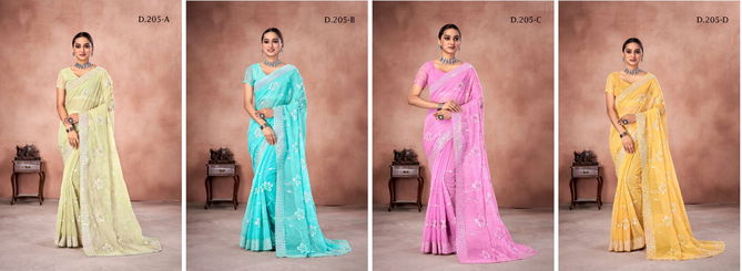 205 A TO D By Suma Designer Simmer Occasion Wear Saree Surat Wholesale Market 