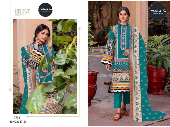 1337 A and D By Mehbbob Tex Chevron Luxury Lawn Self Embroidered Pakistani Suits Wholesale Onilne