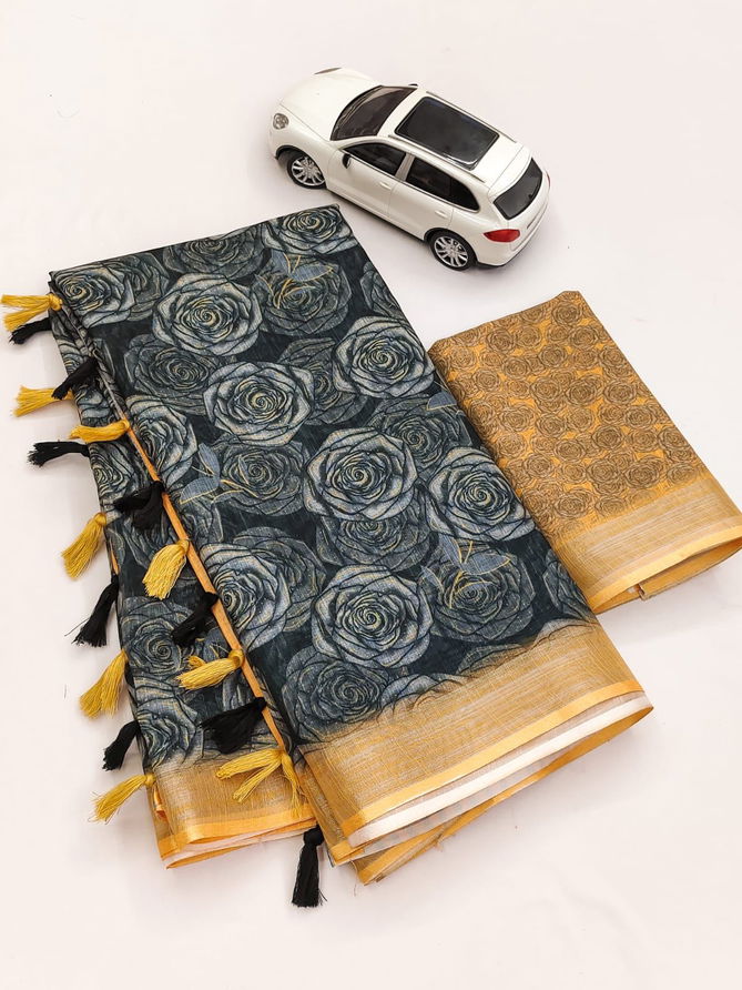 MG 357 Linen Digital Printed Non Catalog Sarees Wholesale Price In Surat