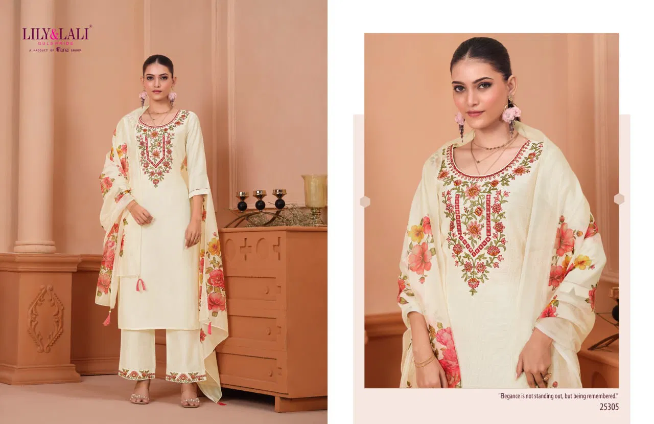 Monalisa Vol 6 By Lily And Lali Viscose Kurti With Bottom Dupatta Wholesale In India