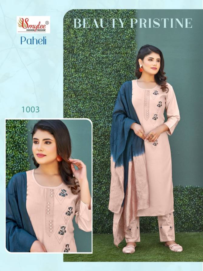 Paheli By Smylee Silk Designer Kurti With Bottom Dupatta Catalog