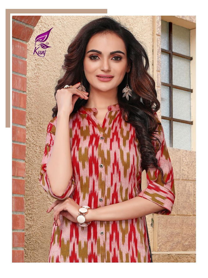 Kunj Rayon Ikki 4 Latest Ethnic Wear Daily Wear fancy Printed Kurtis Collection
