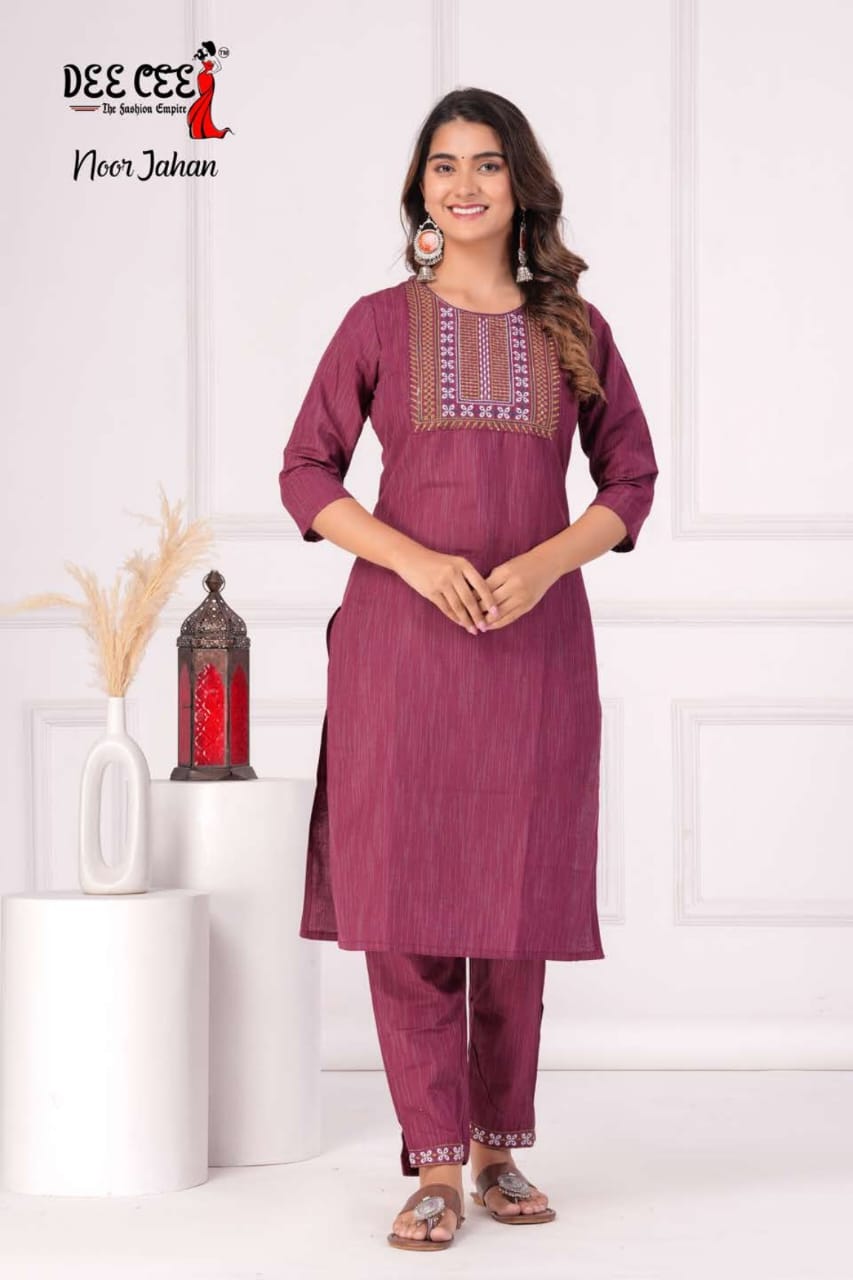 Noor Jahan By Deecee Cotton Kurti With Bottom Dupatta Catalog
