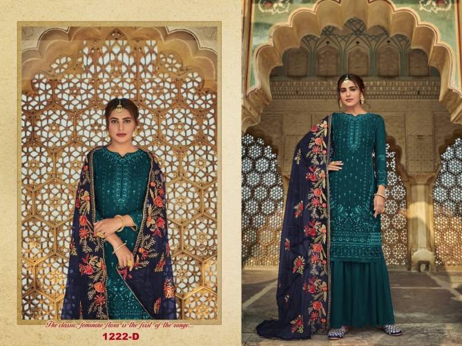 Super Hit 1222 Colors Fancy Festive Wear Heavy Fox Georgette With Heavy Embroidery Sequence Work Salwar Kameez Collection
