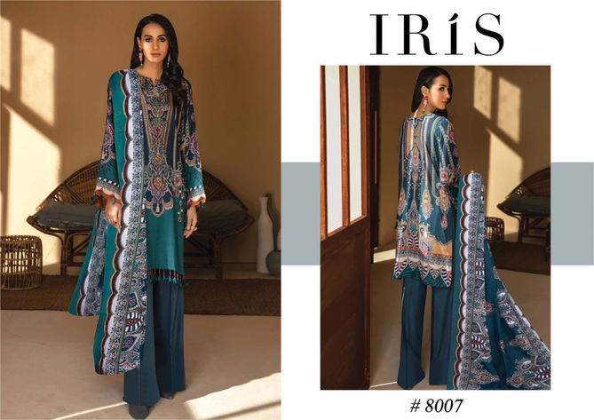 Iris 8 Latest Designer Casual Wear Pure Cotton Stylish Printed Karachi Dress Materials Collection