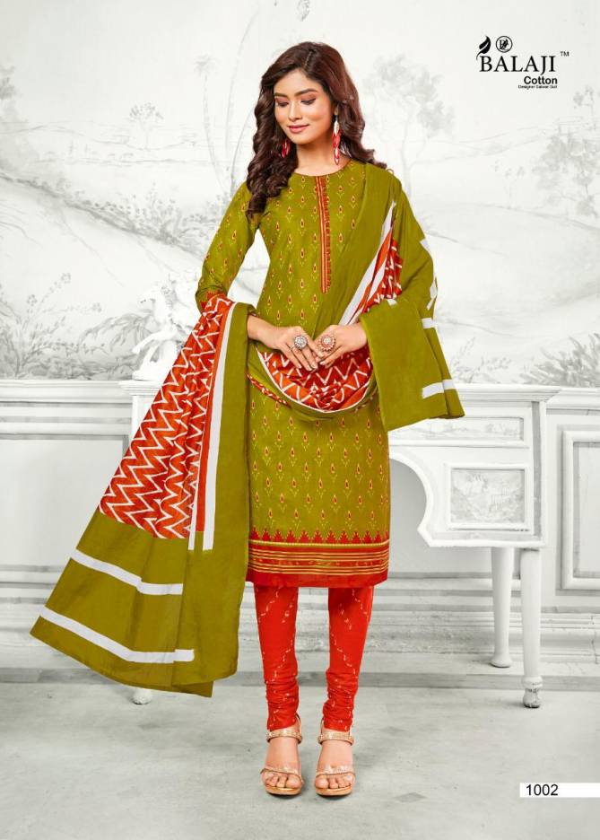 Balaji Ikkat Prime latest Regular Wear Pure Cotton Dress Materials Collection