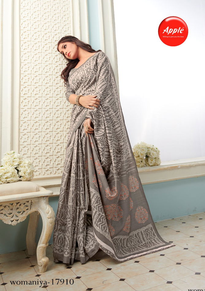 Apple Womaniya Latest Bhagalpuri Silk Casual Wear Decent Look Saree Collection
