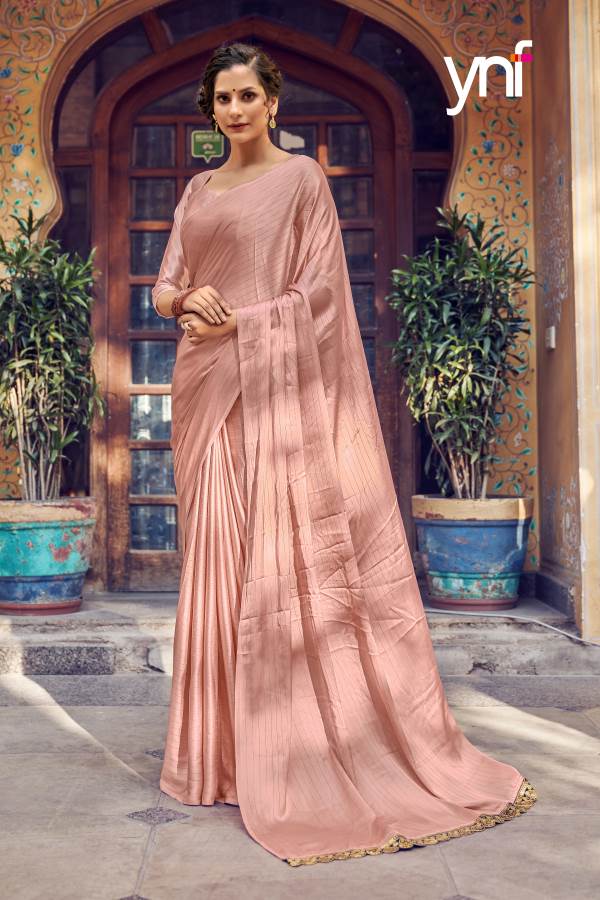 Ynf Pastel Latest Party Wear Satin Stylish Saree Collection