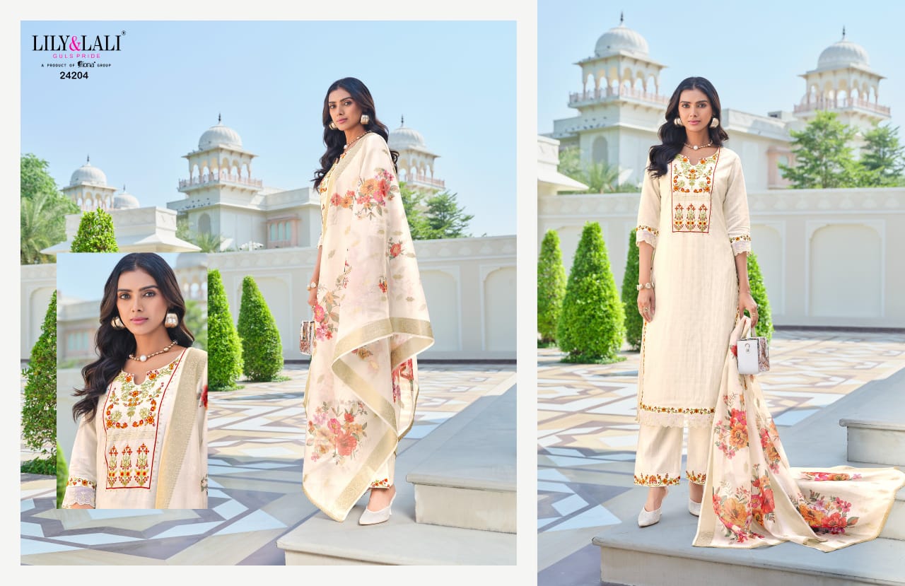 Rubab Vol 2 By Lily And Lali Viscose Embroidery Kurti With Bottom Dupatta Orders In India