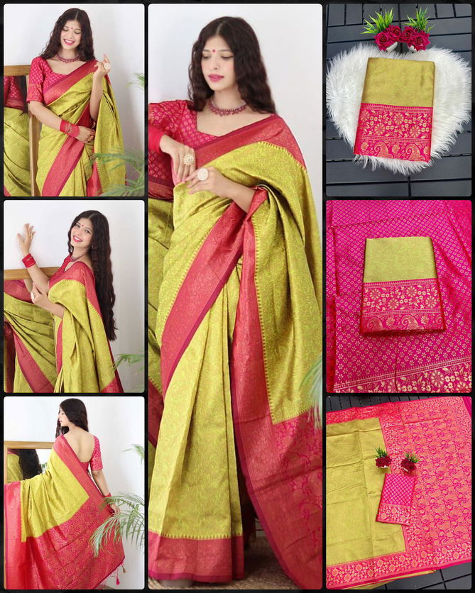 Yagnik Lemon 1 By Aab Soft Silk Manipuri Wedding Wear Saree Orders In India