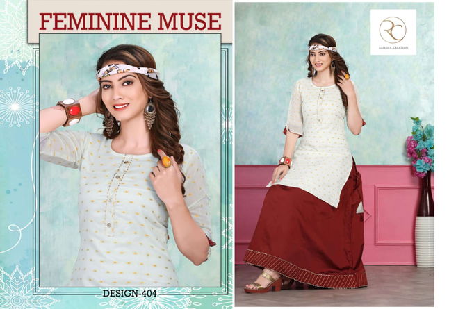 Rc Silky Queen Fancy Designer Ethnic Wear Silk Kurti With Skirt Collection