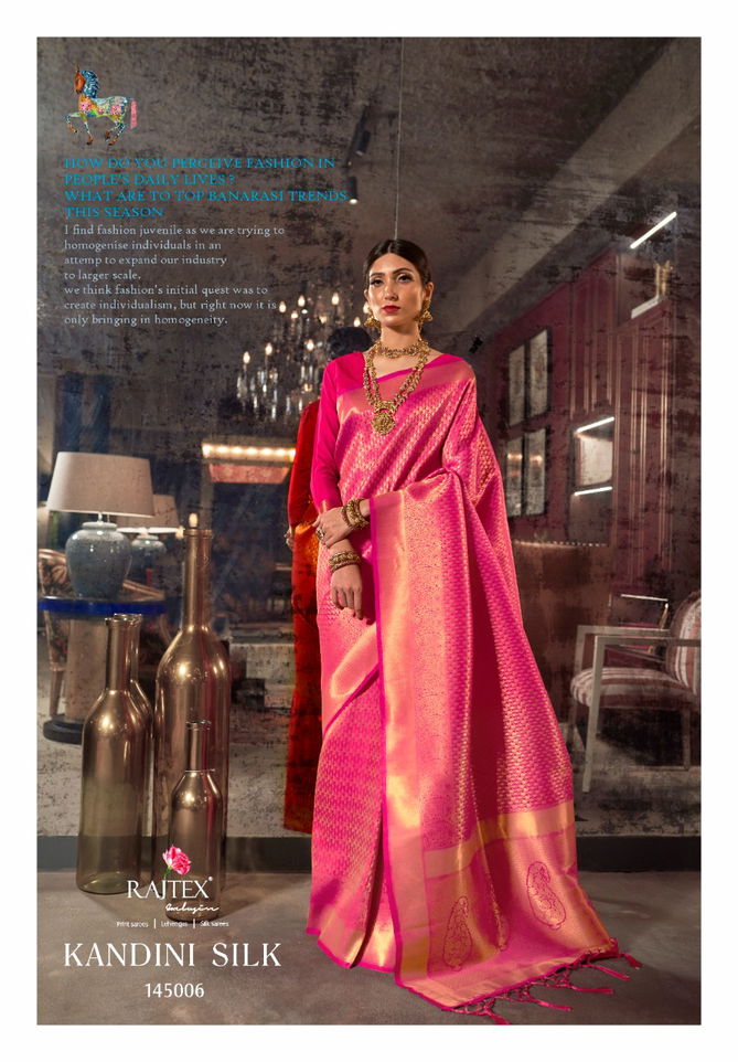 Rajtex Kandini Silk Latest Designer Rich Look Stylish Saree Collection 