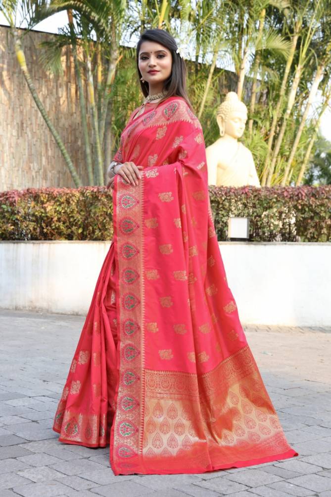 Meera 19 Party Wear Banarasi Silk Festive Wear Designer Printed Saree Collection
