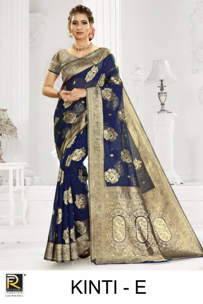 Ronisha Kinti Latest Designer Collection Fancy Wedding Wear premium silk Heavy Sarees
