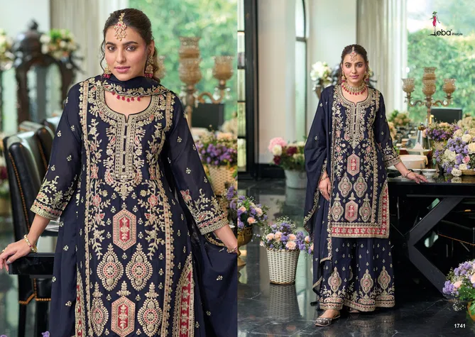 Mehar By Eba Chinon Embroidery Designer Readymade Suits Orders In India