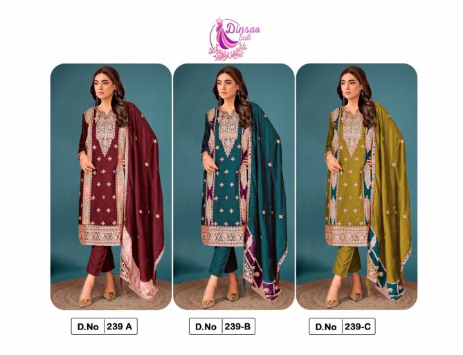 Dinsaa 239 A To C Embroidery Pakistani Suits Suppliers In India
