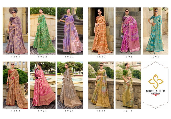 Spotlight By Shubh Shree Jacquard Printed Designer Sarees Exporters In India