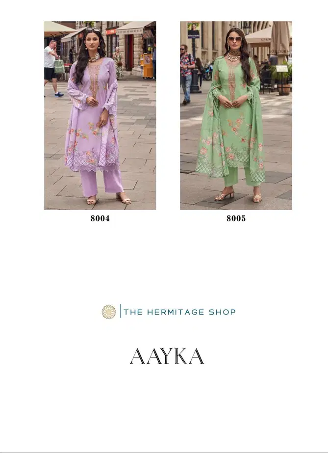 Aayka By The Hermitage Shop Lawn Cotton Karachi Dress Material Exporters In India