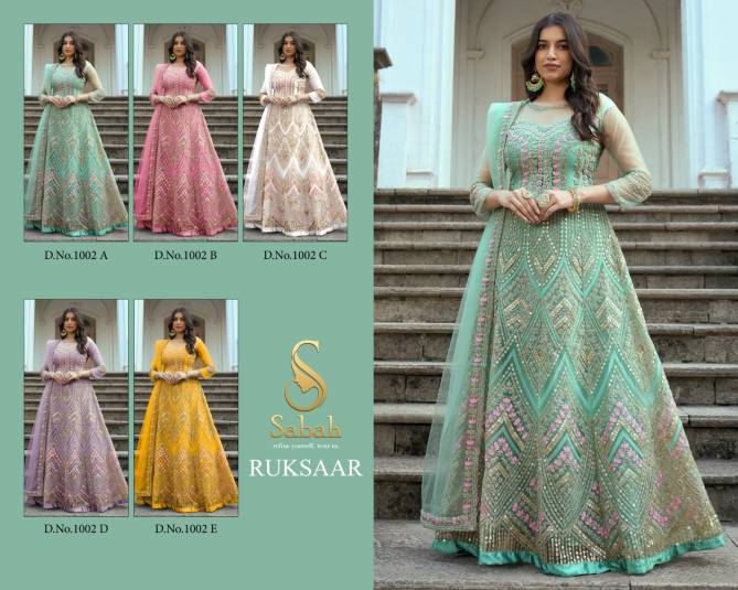 Ruksaar By Fk Heavy Butterfly Net Wedding Salwar Suits Exporters in India
