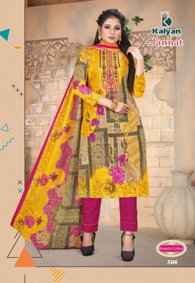 Kalyan Jannat Latest Daily Wear Karachi Printed Cotton Dress Material Collection 