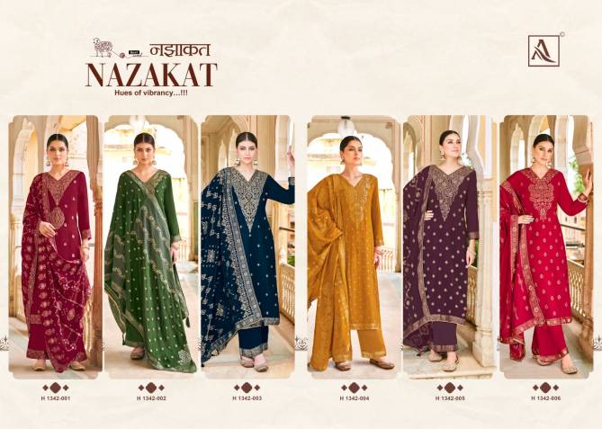 Nazakat By Alok Suit Viscose Pashmina Dress Material Catalog