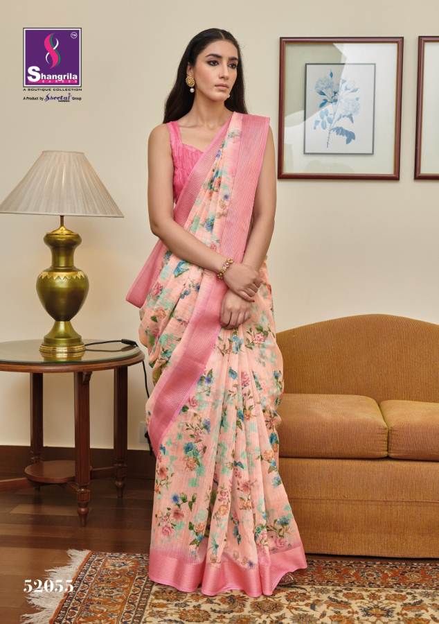 Shangrila Jaipuri Linen Vol 4 Latest Designer Printed Linen Cotton Casual Wear Saree Collection 