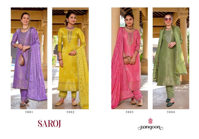 Saroj By Rangoon Viscose Embroidery Bulk Kurti With Bottom Dupatta Orders In India