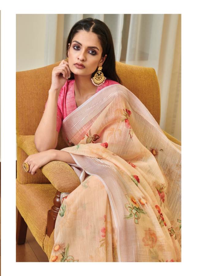 Shangrila Jaipuri Linen Vol 4 Latest Designer Printed Linen Cotton Casual Wear Saree Collection 