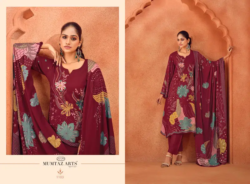 Tamanna By Mumtaz Pashmina Printed Dress Material Wholesale In India