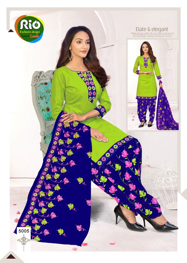 Laado Rio Special 10 Casual Regular Wear Printed Pure Cotton Dress Material Collection
