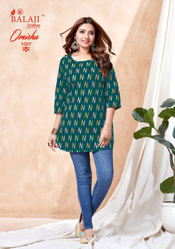 Balaji Omisha Vol 1 Cotton Printed Short Kurtis Catalog
