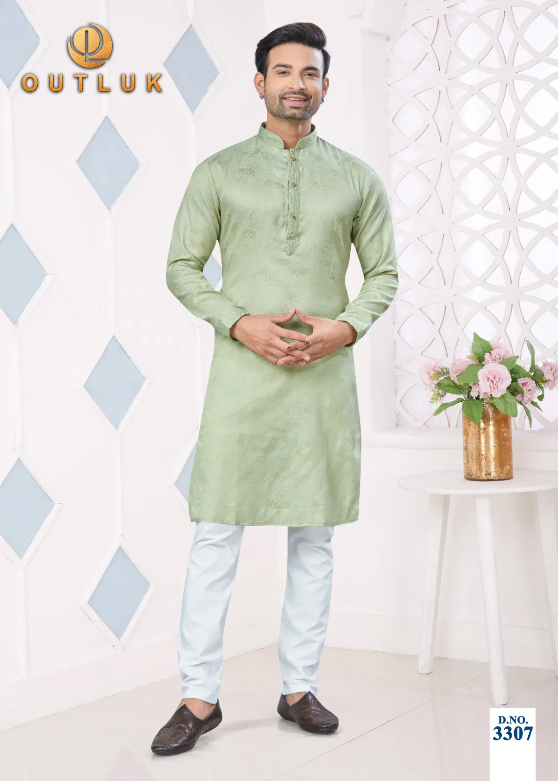 Outluk Wedding Collection Vol 33 Jaquard Mens Wholesale Kurta Pajama Manufacturers