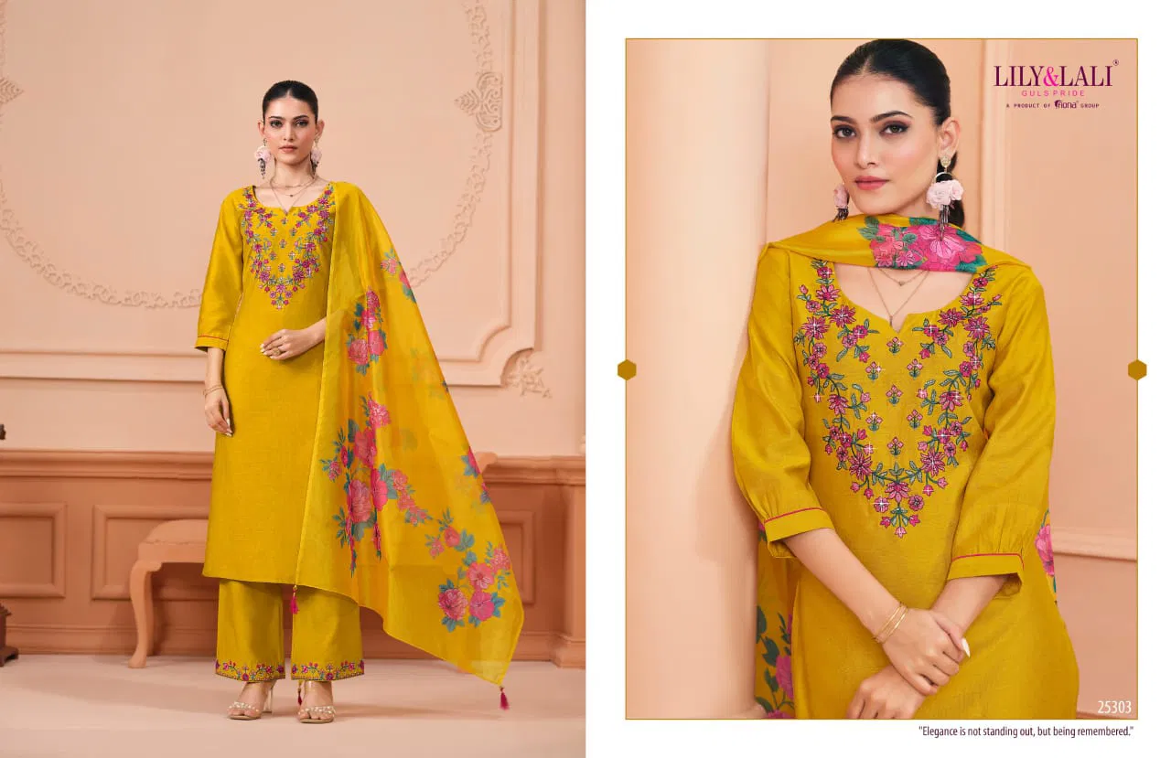 Monalisa Vol 6 By Lily And Lali Viscose Kurti With Bottom Dupatta Wholesale In India