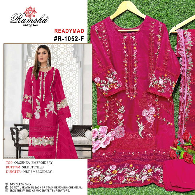 R 1052 By Ramsha E To H Pakistani Suits Catalog
