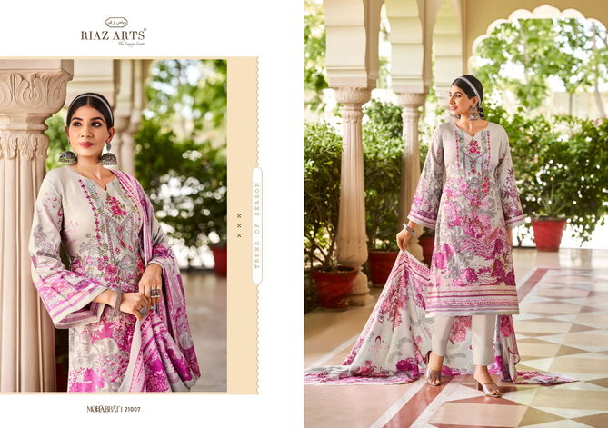 Mohabbat By Riaz Arts Karachi Lawn Digital Printed Dress Material Suppliers In India