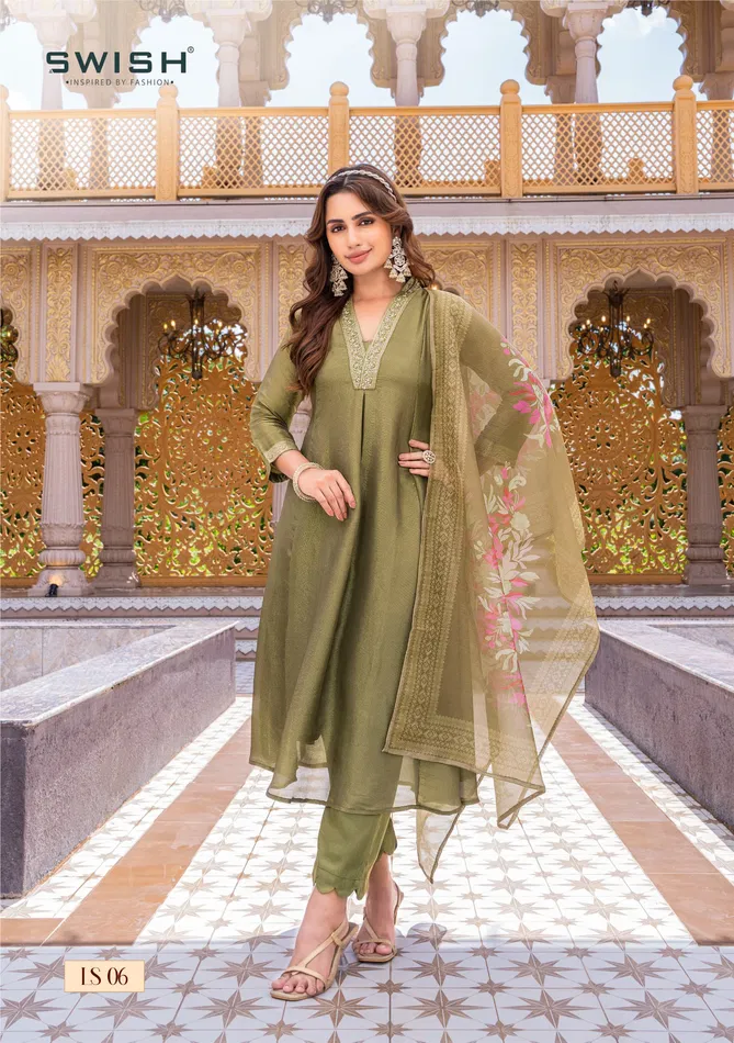 Label Swish By Swish Designer Tissue Kurti With Bottom Dupatta Suppliers In India